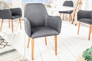 SET 2 SCAUNE GRI INCHIS OSLO 38559 DESIGN MODERN