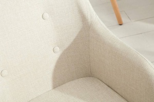 SET 2 SCAUNE, TEXTIL BEJ, SCANDINAVIA, DESIGN SCANDINAV - Img 5