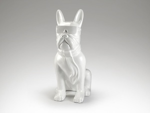 STATUETA DECORATIVA BULLDOG FRANCES, 105x148 CM, DIN FIBRE DE STICLA SI POLIESTER, STIL MODERN - Img 6