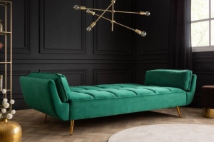 STOC!!!CANAPEA EXTENSIBILA 215CM, DIN LEMN SI CATIFEA VERDE SMARALD, ARTIM GROUP SELECTION - Img 3