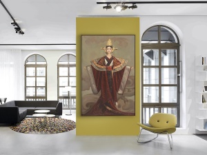 TABLOU CANVAS BATARI, 120x180 CM, RAMA DIN MDF, STIL MODERN