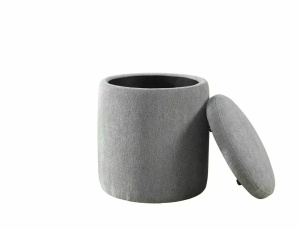 TABURET FLO, GRI 06, TAPITERIE DIN STOFA RAVEN, STIL MODERN - Img 2