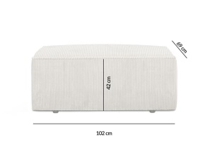 TABURET/MASUTA DE CAFEA PILLOW, VERDE, CONFECTIONATA DIN CATIFEA, SPUMA SI ARCURI, STIL MODERN - Img 2