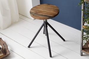TABURET-SCAUN FACTORY 39711 DIN LEMN MASIV DE SALCAM STIL VINTAGE