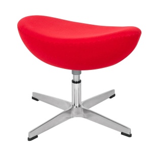 TABURET-SUPORT PENTRU PICIOARE ROSU 17/CROM, EGG CLASSIC, STIL MODERN B2 - Img 2