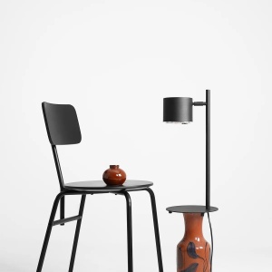 VEIOZA BOT, 47 CM, NEAGRA, DIN METAL, STIL MODERN - Img 3