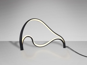 VEIOZA DANZA, 24 CM, NEGRU MAT/OPAL, DIN METAL, ALUMINIU SI SILICON, STIL MODERN - Img 2