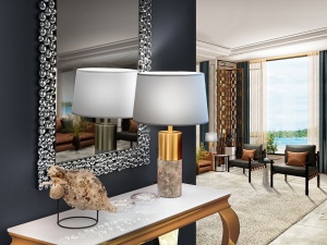 VEIOZA LED LUCIAN, 788366, DIN MARMURA, METAL SI TEXTIL, STIL CLASIC, SCHULLER - Img 3