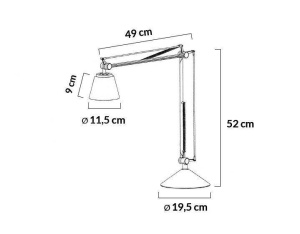 VEIOZA RAYON ARM, DIN METAL SI ACRIL, ALBA, STIL MODERN, B2 - Img 7