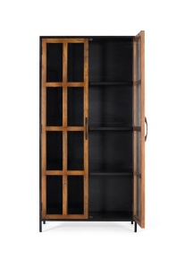 VITRINA/ORGANIZATOR 180CM, STRUCTURA DE METAL SI LEMN DE MANGO