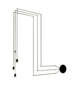 APLICA FLUSSO 3, CONFECTIONATA DIN METAL, NEAGRA, STIL INDUSTRIAL