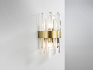 APLICA GRACE, 30 CM, AURIU PERIAT/TRANSPARENT, DIN METAL SI STICLA, STIL MODERN - Img 2