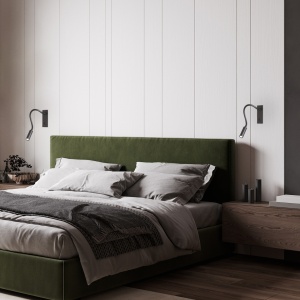 APLICA IO AP, NEGRU, DIN METAL, STIL MODERN - Img 2