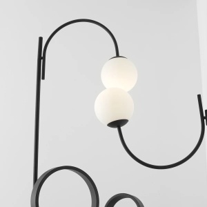 APLICA NAVE, 33 CM, NEAGRA, DIN STICLA SI METAL, STIL MODERN - Img 4
