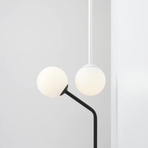 APLICA PURE, 2 BRATE, 99 CM, ALBA, DIN STICLA SI METAL, STIL MODERN - Img 3