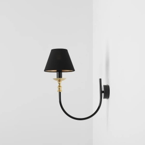 APLICA ROMA, 40 CM, NEGRU/AURIU, DIN METAL, STIL MODERN
