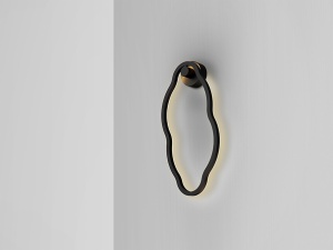 APLICA TONO, 51 CM, NEGRU MAT/OPAL, DIN METAL, ALUMINIU SI ACRIL, STIL MODERN - Img 2
