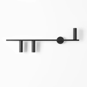 APLICA TREVO, 3 BRATE, 26 CM, NEAGRA, DIN METAL, STIL MODERN