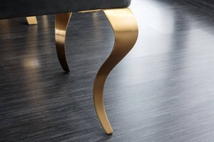 BANCA, BAROCK 170CM, NEAGRA, CATIFEA SI METAL, MODEL DEOSEBIT - Img 4