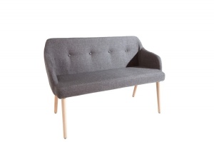 BANCUTA DIN LEMN MASIV GRI INCHIS/NATURAL SCANINAVIA 37926 - DESIGN SCANDINAV - Img 6