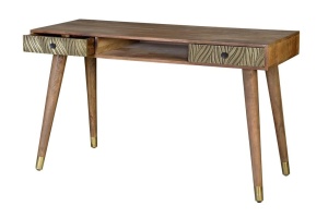 BIROU SAVANA 6763, VERDE/MARO, DIN LEMN MASIV DE MANGO, STIL INDUSTRIAL G&C - Img 4