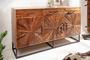 BUFET 160CM, WOOD ART, COD 40525, DIN METAL SI LEMN MASIV MANGO