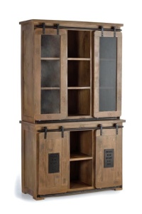BUFET KIRA 200CM, MARO/NEGRU, DIN LEMN DE MANGO/METAL, GINER Y COLOMER