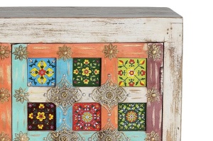 BUFET OLIVIA 95CM, DIN LEMN DE MANGO/METAL, STIL VINTAGE GINER Y COLOMER - Img 8