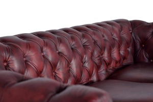 CANAPEA 200CM, MARO, DIN PIELE, STIL CHESTERFIELD, DESIGN CHESTERFIELD - Img 10