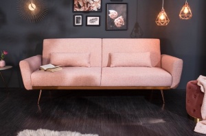 CANAPEA EXTENSIBILA 210CM, ROZ PUDRA, STIL RETRO, ARTIM GROUP SELECTION
