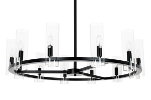 CANDELABRU CANDEL CROWN, CONFECTIONAT DIN METAL SI STICLA, STIL MODERN