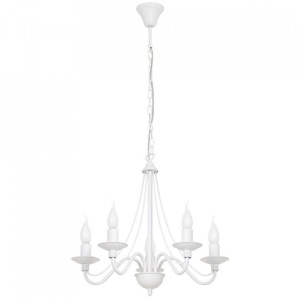 Candelabru ROZA alb, din metal 397F, stil Vintage, ALDEX