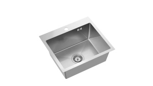 CHIUVETA BUCATARIE REA LUKE 100, CU BATERIE INCLUSA, NICHEL PERIAT, DIN INOX, CALITATE SUPERIOARA