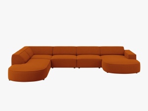 COLTAR JODIE, STANGA, 7 LOCURI, 364 CM, DIVERSE CULORI SI MATERIALE, DESIGN DEOSEBIT - Img 11