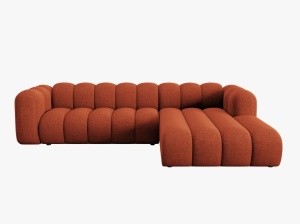 COLTAR MODULAR LUPIN, DREAPTA, 4 LOCURI, 288 CM, SCORTISOARA 44, TAPITERIE CHENILLE, DESIGN DEOSEBIT - Img 2