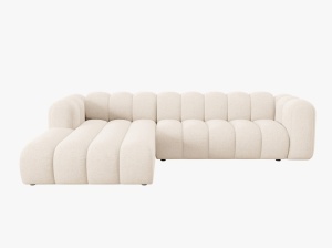 COLTAR MODULAR LUPIN, STANGA, 4 LOCURI, 288 CM, BEJ DESCHIS 23, TAPITERIE CHENILLE, DESIGN DEOSEBIT - Img 2