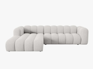 COLTAR MODULAR LUPIN, STANGA, 4 LOCURI, 288 CM, GRI DESCHIS 06, TAPITERIE CHENILLE, DESIGN DEOSEBIT - Img 2