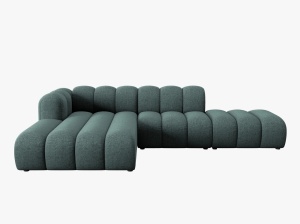 COLTAR MODULAR LUPIN, STANGA, 5 LOCURI, 294 CM, VERDE PETROL 78, TAPITERIE CHENILLE, DESIGN DEOSEBIT - Img 2