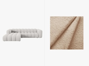 COLTAR MODULAR LUPIN, STANGA/DREAPTA, 4 LOCURI, 288 CM, DIVERSE NUANTE, TAPITERIE BOUCLE, DESIGN DEOSEBIT - Img 4