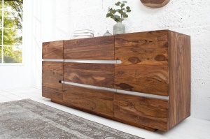 COMODA DIN LEMN MASIV FIRE&EARTH 38113 - DESIGN VINTAGE/INDUSTRIAL