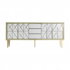 COMODA SAANEN REF. 26430, DIN METAL, MDF SI OGLINDA, STIL MODERN, VIC