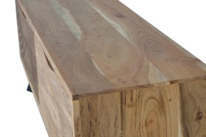 COMODA TV 1093, MARO/NEGRU, DIN LEMN DE ACACIA SI METAL, STIL INDUSTRIAL G&C - Img 4