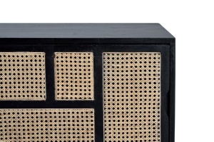 COMODA TV 1114, NEGRU, DIN LEMN DE MANGO, STIL VINTAGE G&C - Img 7