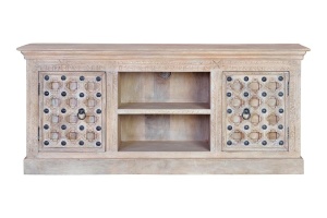 COMODA TV BAKHRA NATURAL 6631, MARO, DIN LEMN DE MANGO, STIL INDUSTRIAL G&C