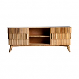 COMODA TV PLISSÉ REF. 28602, DIN LEMN MASIV DE MANGO, STIL VINTAGE, VIC