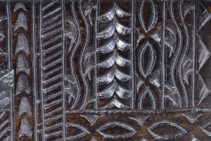 CONSOLA HIEROGLYPH 6719, MARO INCHIS/NEGRU, DIN LEMN DE MANGO SI METAL, STIL INDUSTRIAL G&C - Img 4