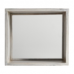 CUTIE BRUCH REF. 29163, CULOARE ALBA, STIL VINTAGE, DIN LEMN MASIV DE MAHON SI STICLA, VIC