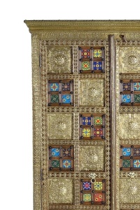 DULAP 180CM, STIL ETNIC/DETALII DIN BRONZ, DIN LEMN DE SALCAM, GINER Y COLOMER - Img 4
