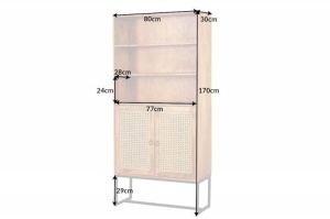 DULAP/ BUFET, VIENA 170CM, DIN LEMN MANGO SI METAL, COD 41803 - Img 7