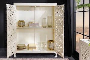 DULAP DE LIVING, MARRAKECH, 140CM, LEMN DE MANGO, ALB, ARTIM GROUP SELECTION - Img 4